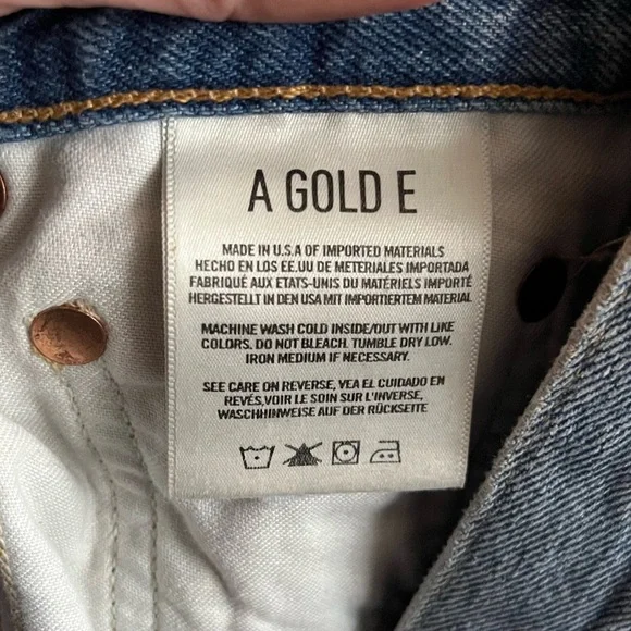 Agolde Riley Hi-Rise Straight Crop Jeans – Light Wash (Ripped) 💙 - Picture 3 of 9